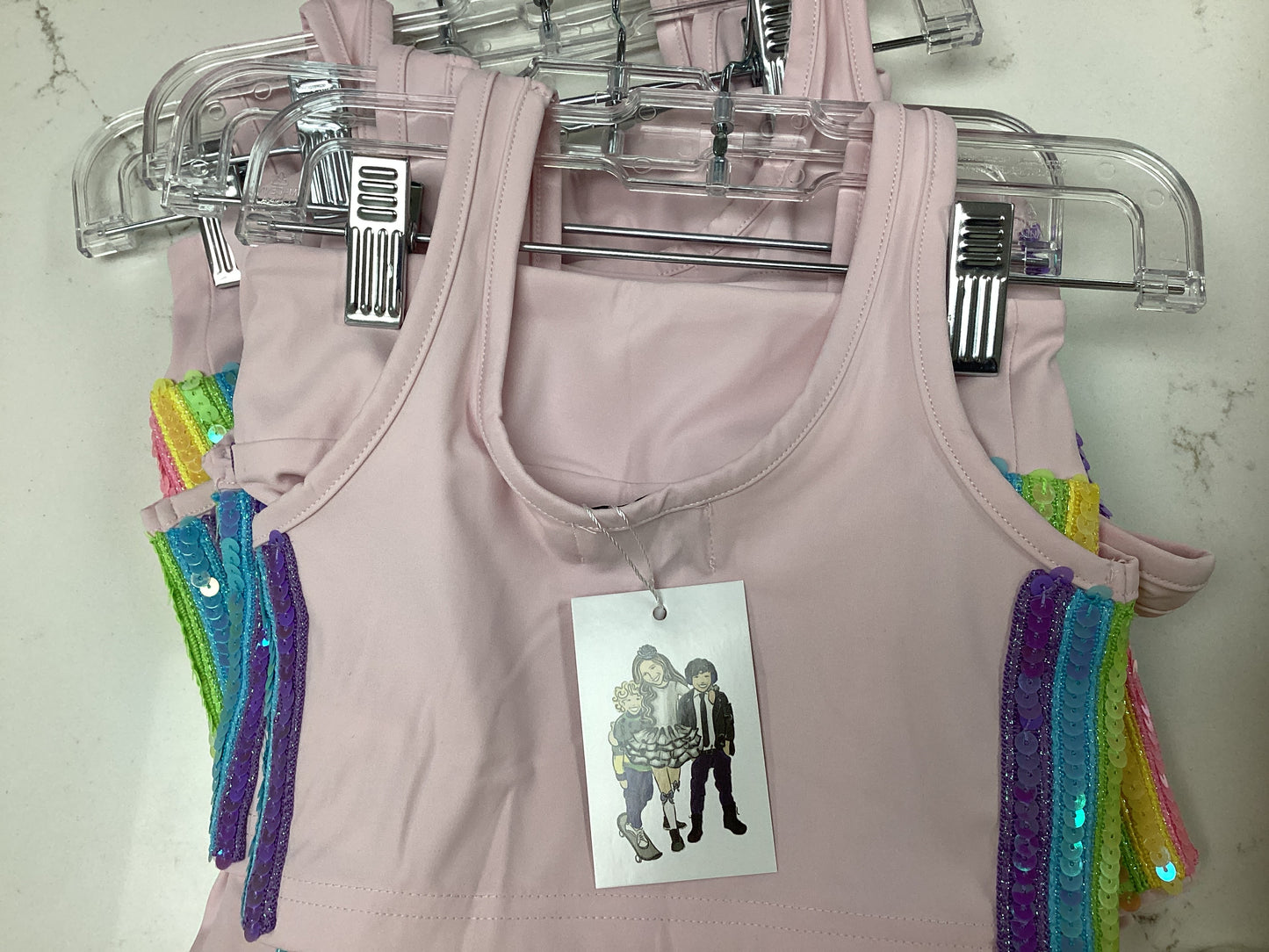 Pink Lola and the Boys Sequin Set