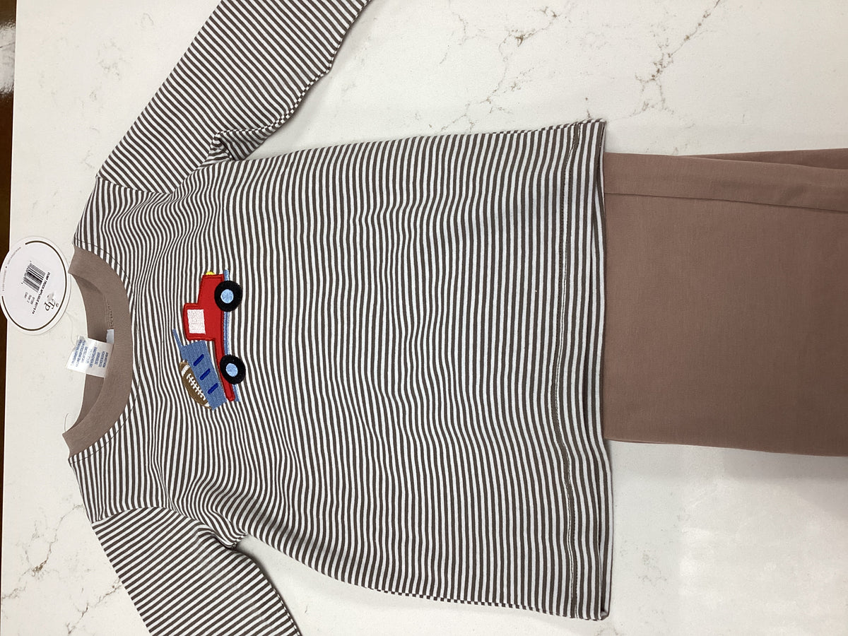 Dump Truck Appliqué Boys Pants Set