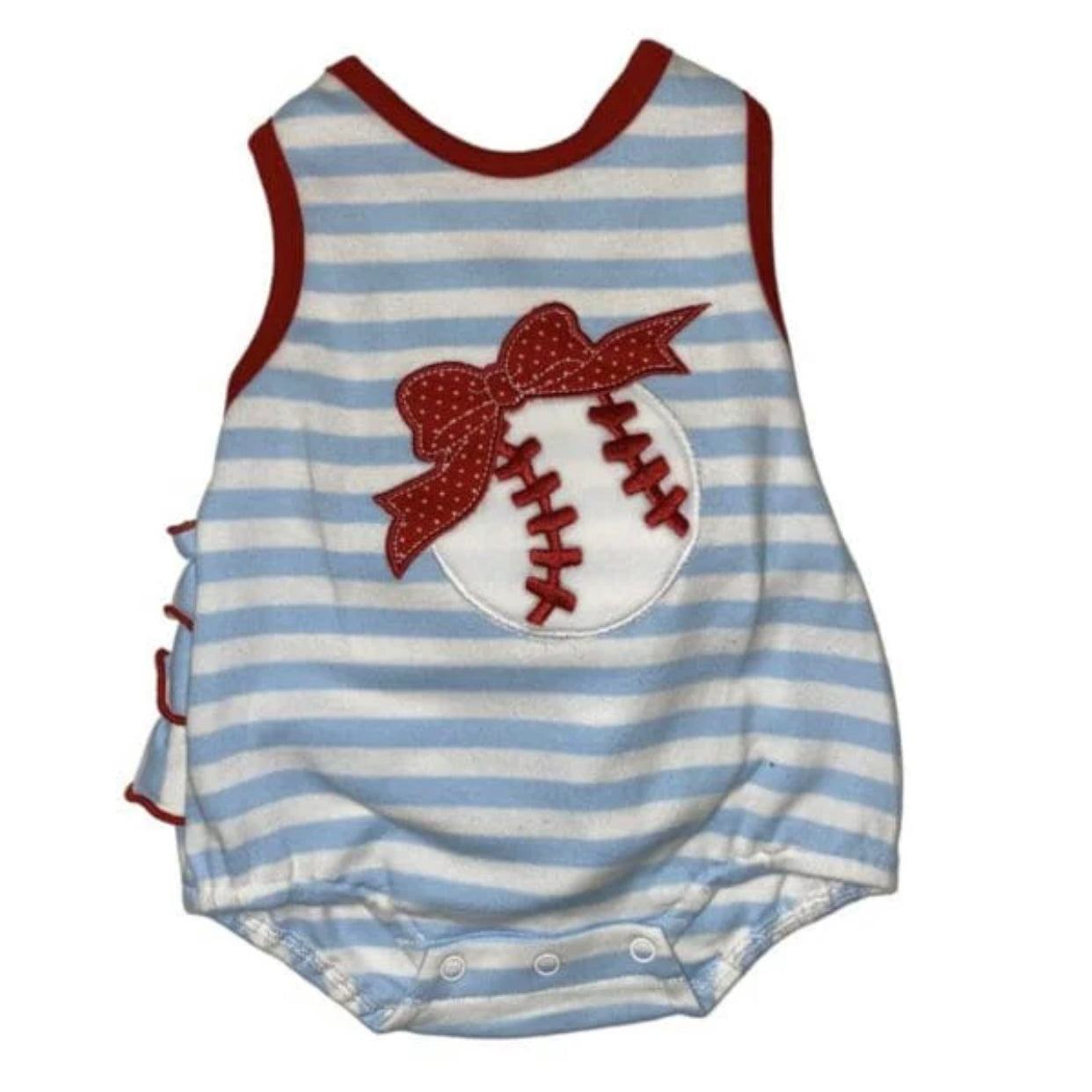 Baseball Girls Applique Bubble