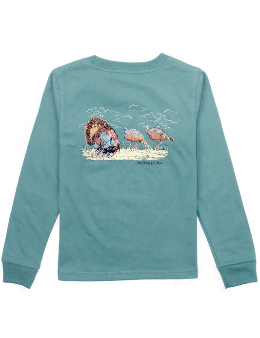 PP Turkey Hunt LS Marine Green Tee