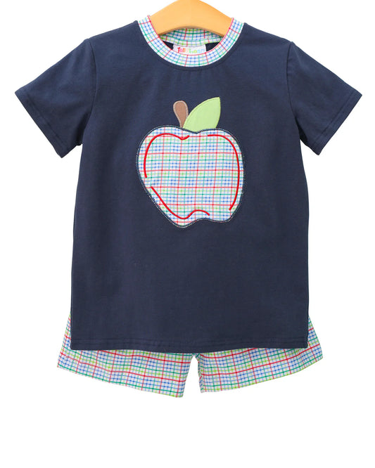 Primary Plaid Apple Short Set