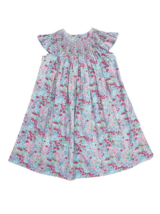 Springs Floral Geo Bishop Dress