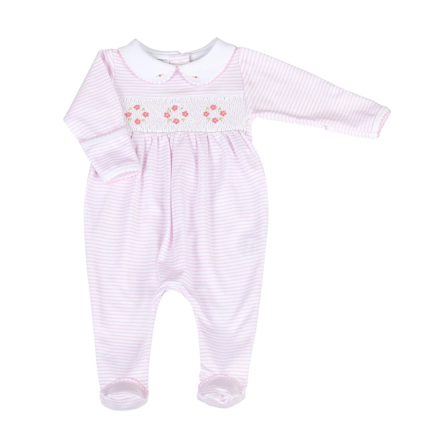 Lilly and Logan Smocked Footie - Pink