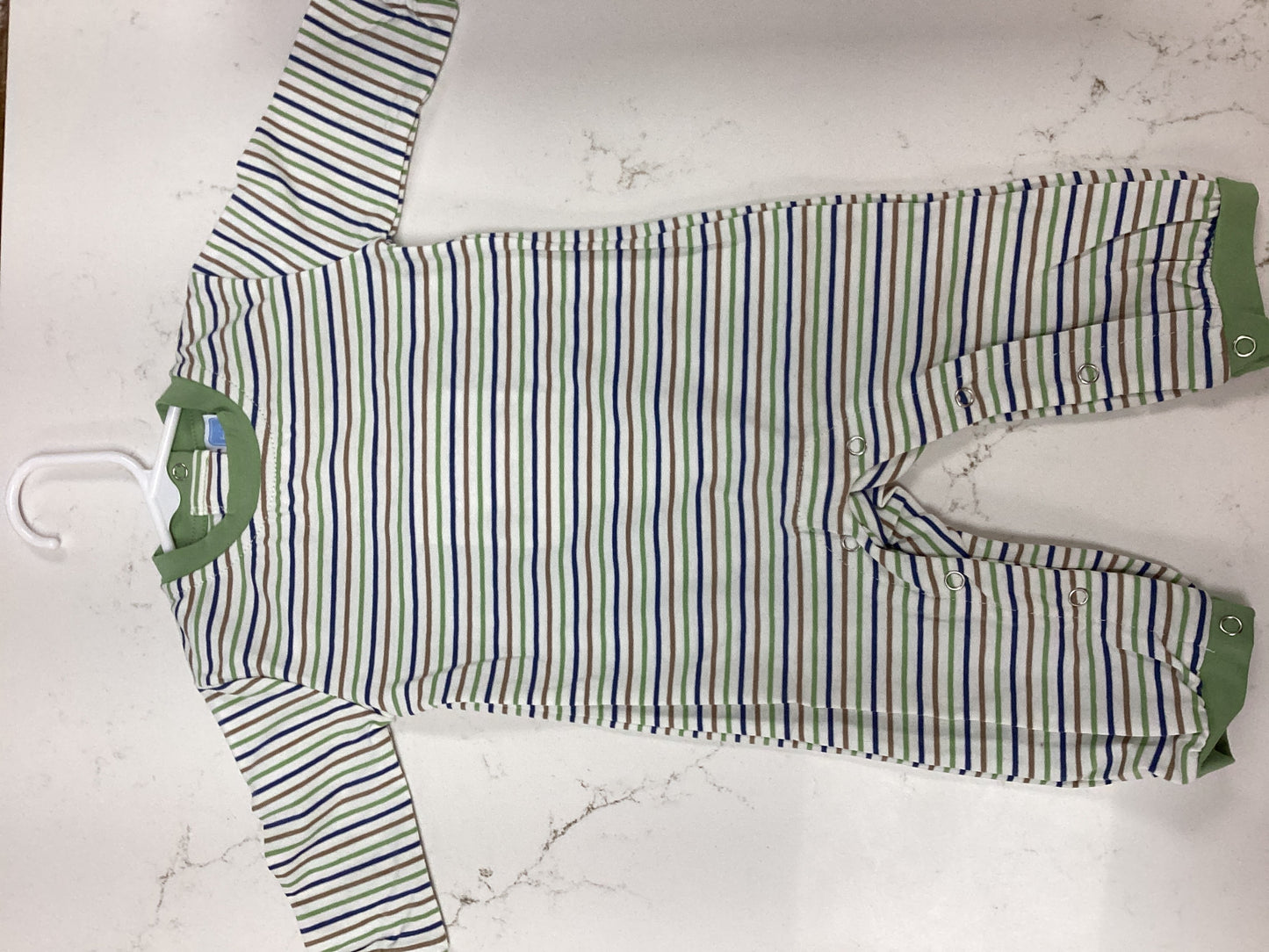 TS Green Stripe Onesie