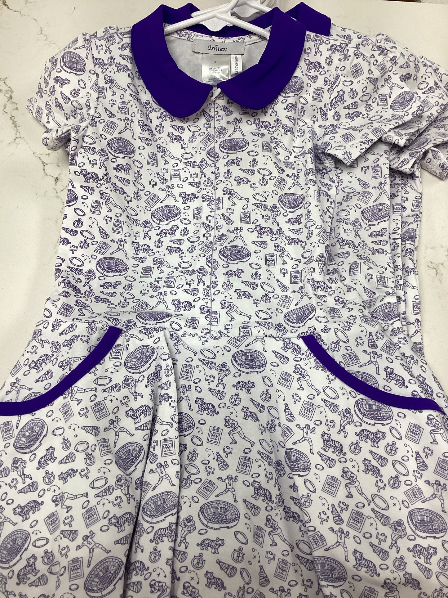 Girls Dress LSU Print