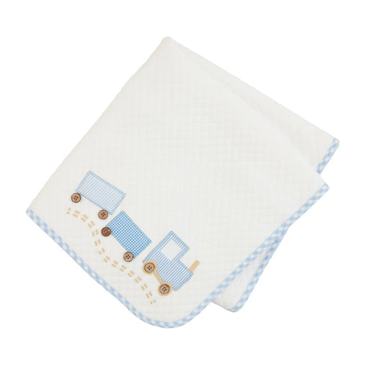 TRAIN QUILTED BLANKET