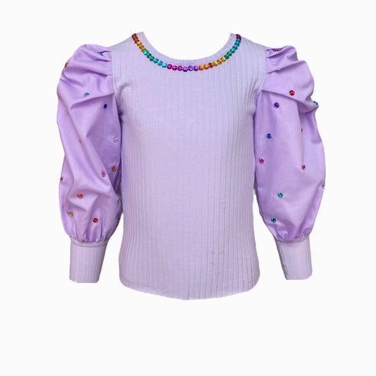 Gem Queen Puff Sleeve Blouse