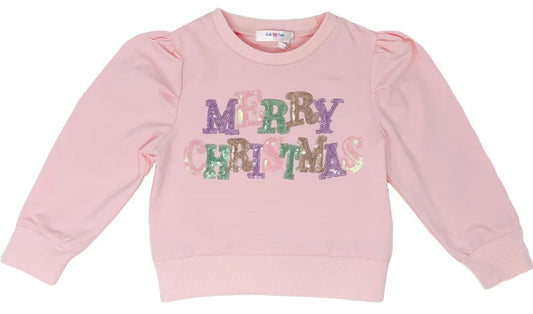 Merry Christmas Sequin Puff Shirt