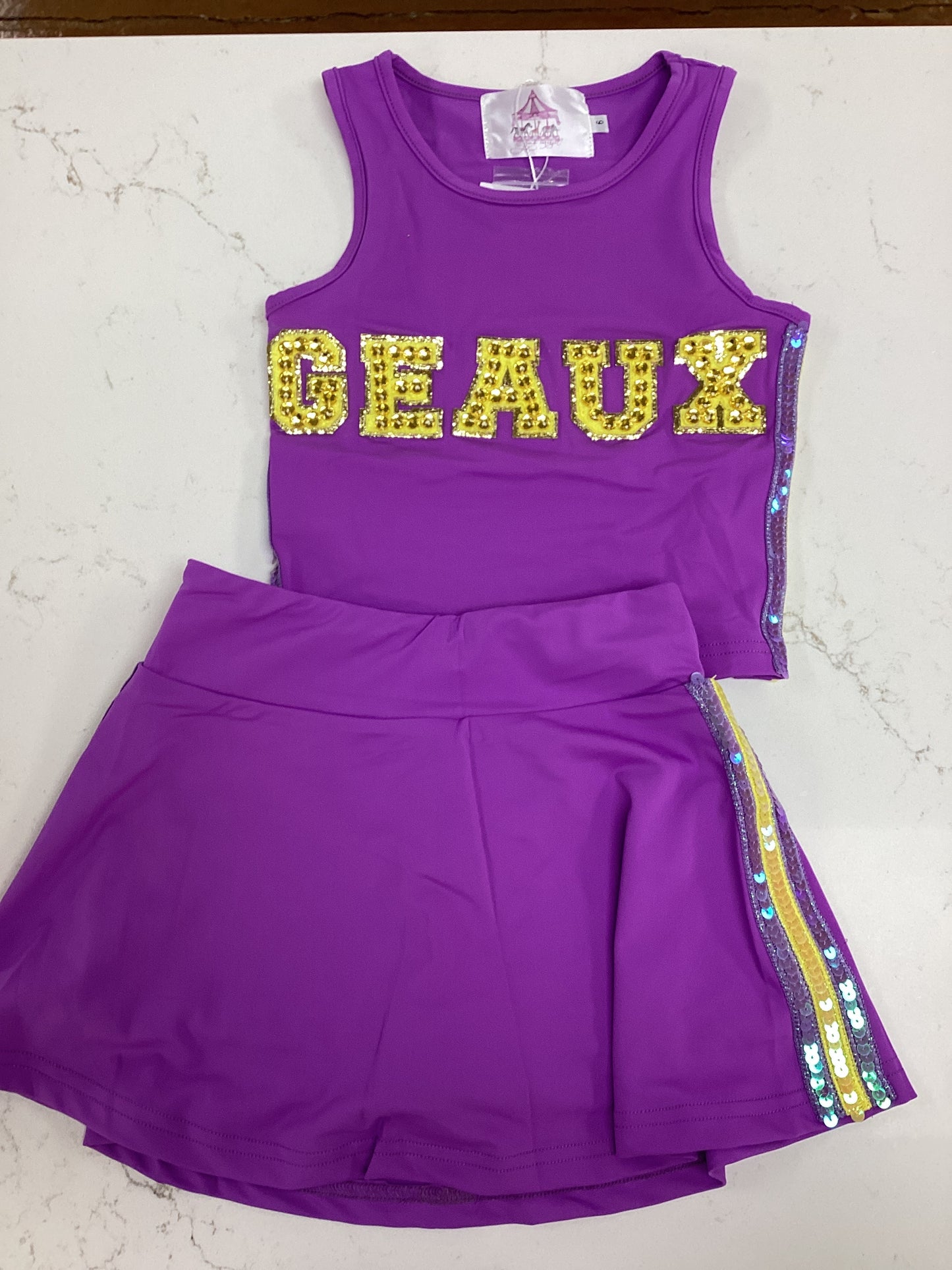 Geaux Purple & Gold Sequin Set
