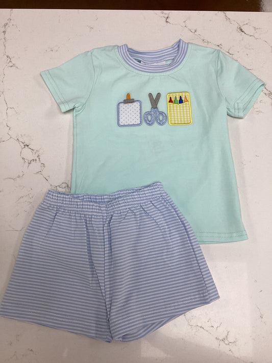 JB Boy School Supplies Short Set