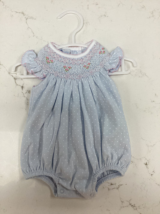 MB Smocked Polka Dot Bubble