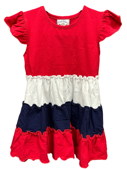 Red/White/Blue Block Dress- Three Sisters