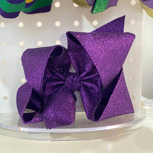 Purple Glitter Bow 4.5