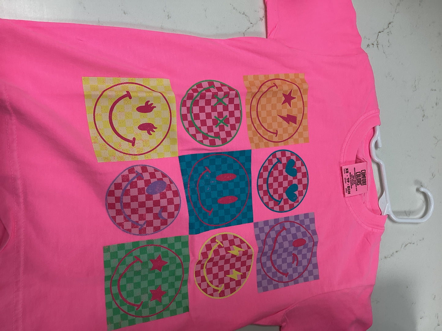 Comfort Colors Pink Smile Tee