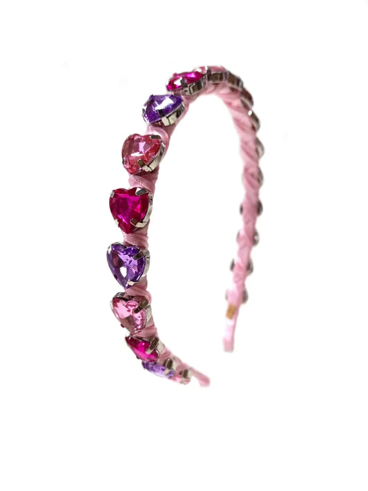 Thin Jewel Heart Headband