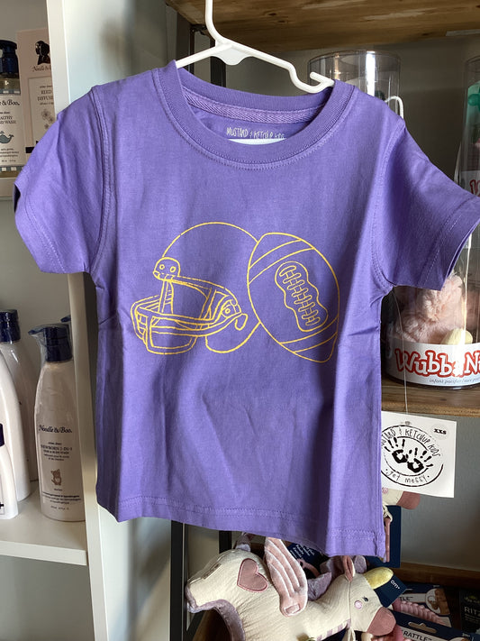 Purple Helmet and Football Shirt