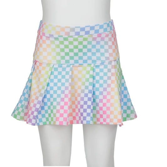 Pastel Check Skort