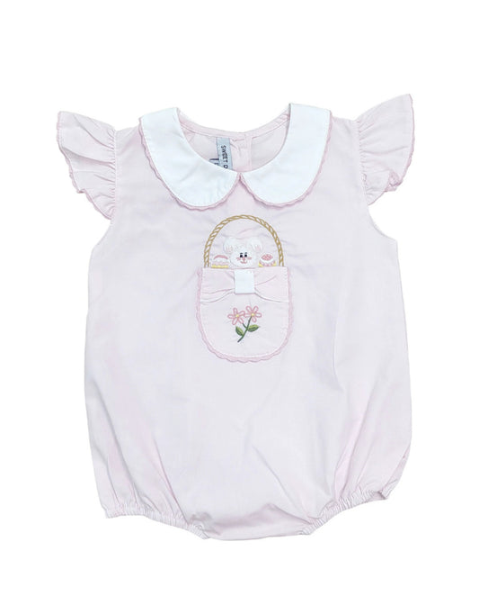 Bunny and Basket Pink Bubble