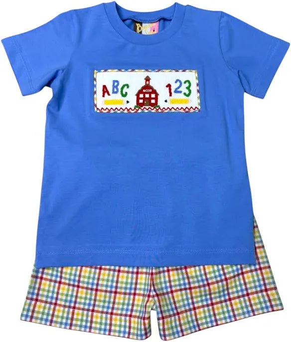BS School Days Smocked short Set