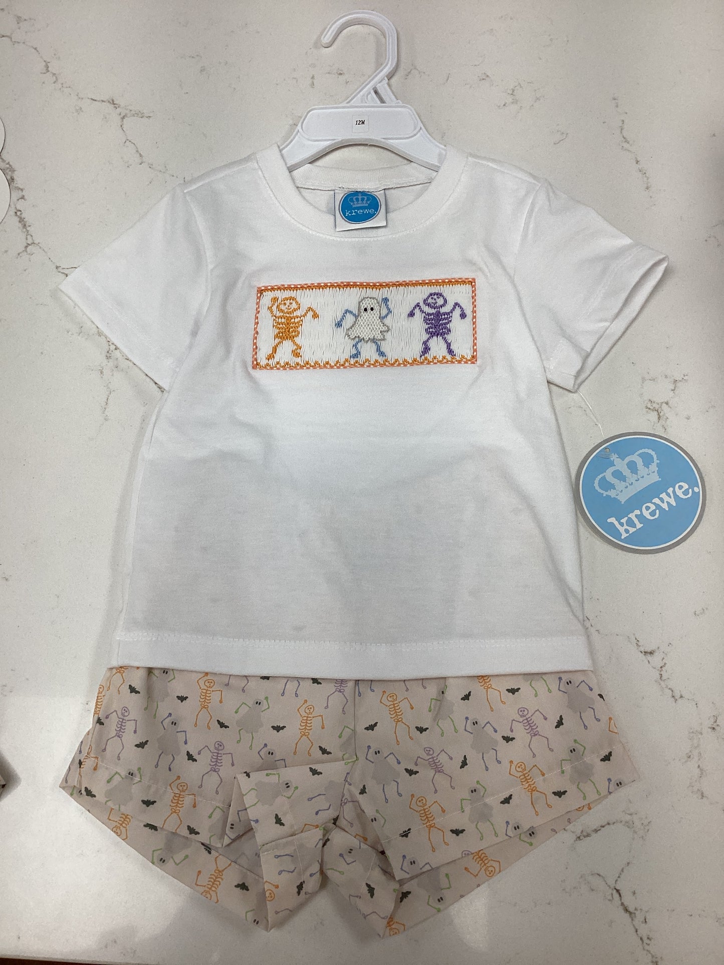 Dancing Skeleton/Ghost Boys Short Set