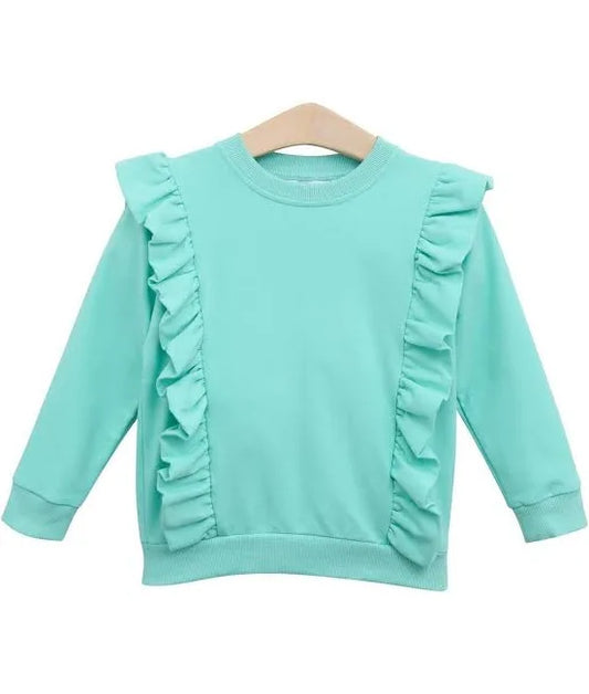Laura Ruffle Pullover- MINT
