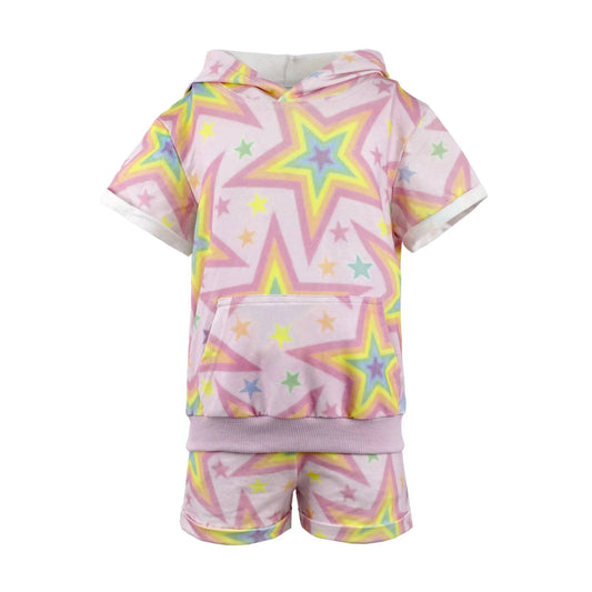 SUPER STAR HOODIE SHORT SET- LB