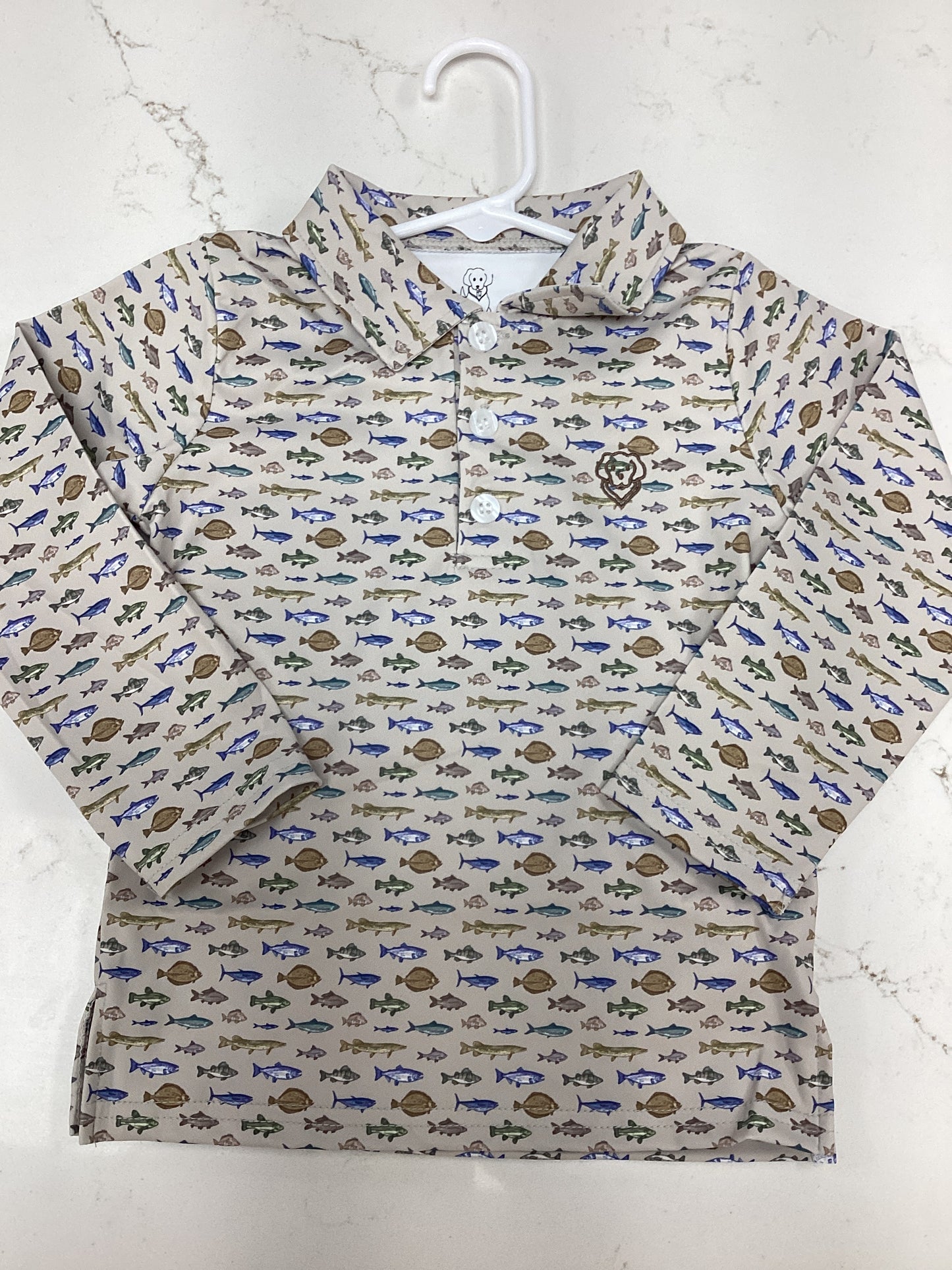 MJB Fish Long Sleeve Polo