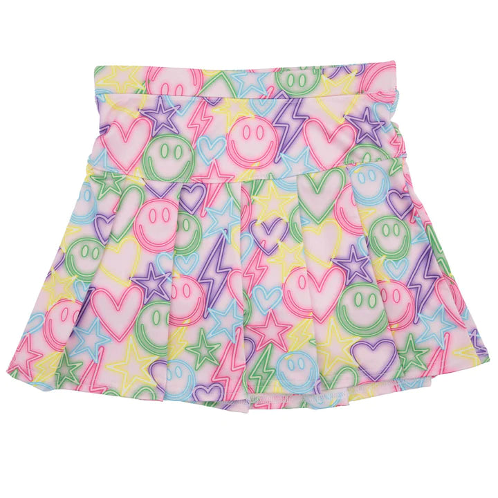 Happy Neon Tennis Skort