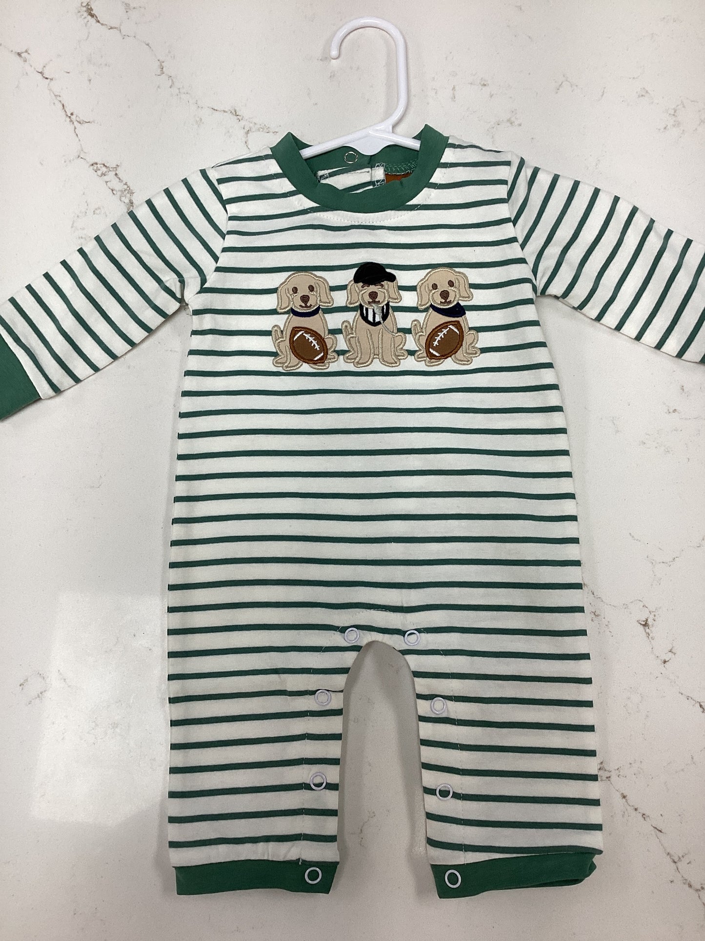 MJ Puppy Football Onesie