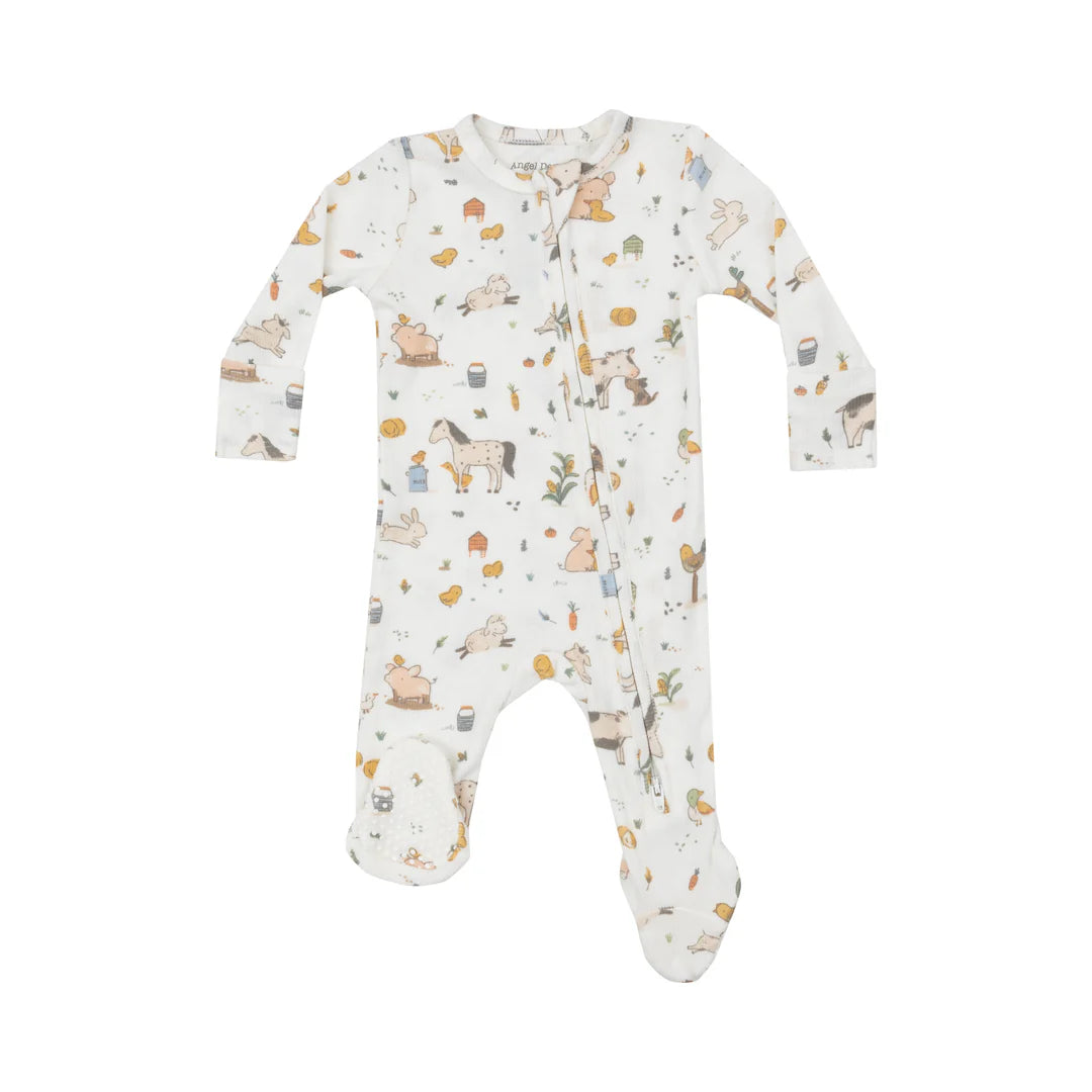 Angel Dear Farm Babies Zipper Footie