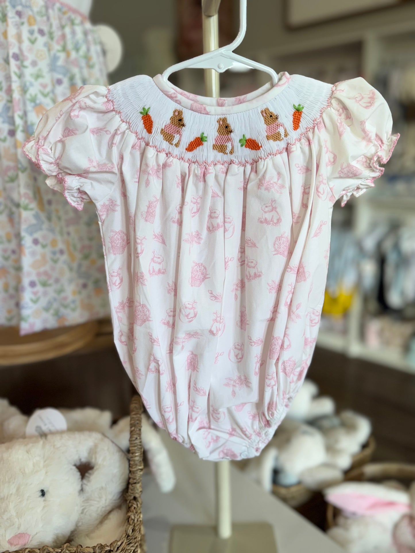 CB Rabbit and Easter Smocked Bubble