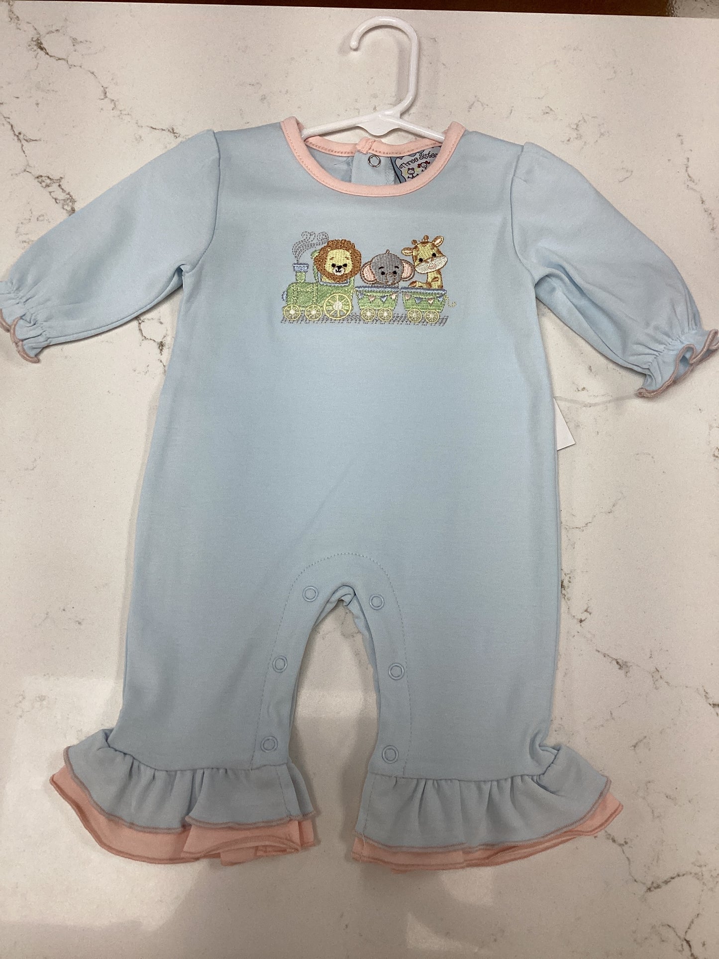 TS Animal Train Girl Romper