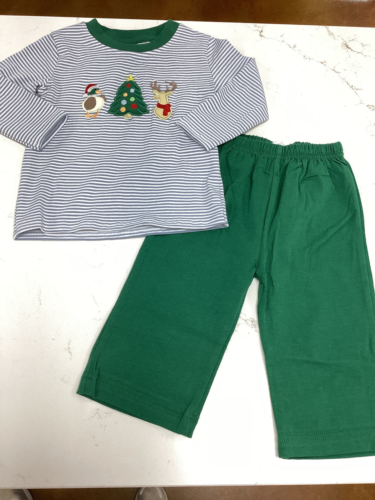 JB Boys Christmas Tree Pant Set