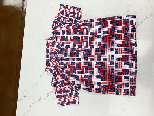 Little Lamb & Co Boys Flag polo
