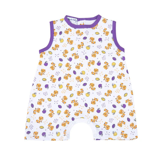 Tiger Pride Printed Sleeveless Short Playsuit