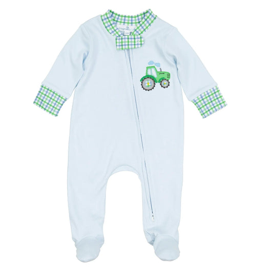 Tractor Tales Applique Zip Footie