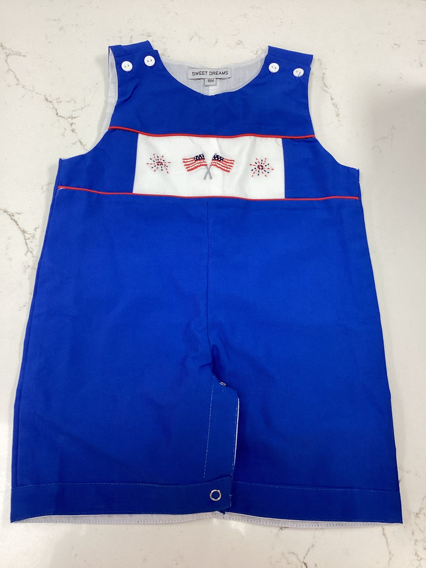 Sweet dreams Fourth of July boys romper