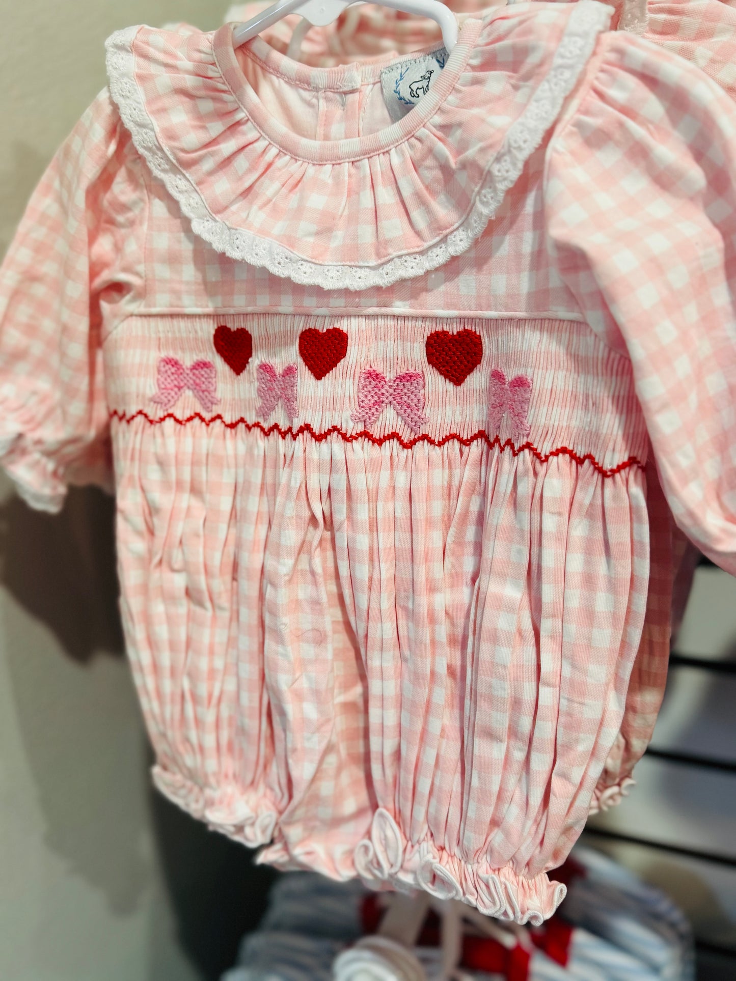 Valentine Smocked Bubble LL