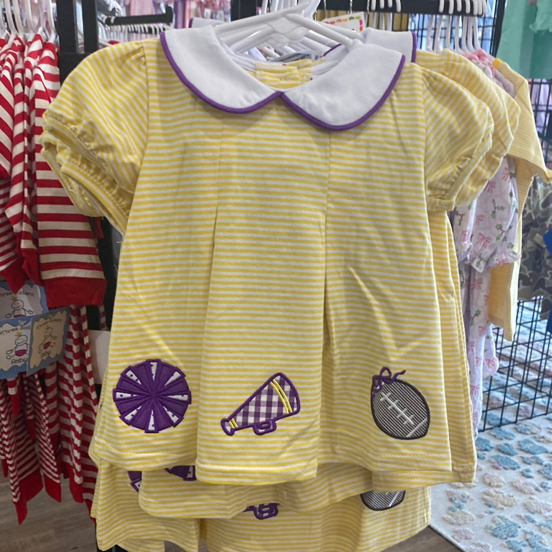 Purple and Gold Football dress