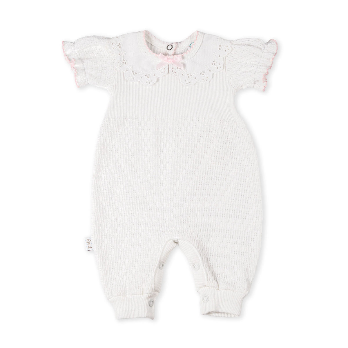 Paty Pique Lace white Romper