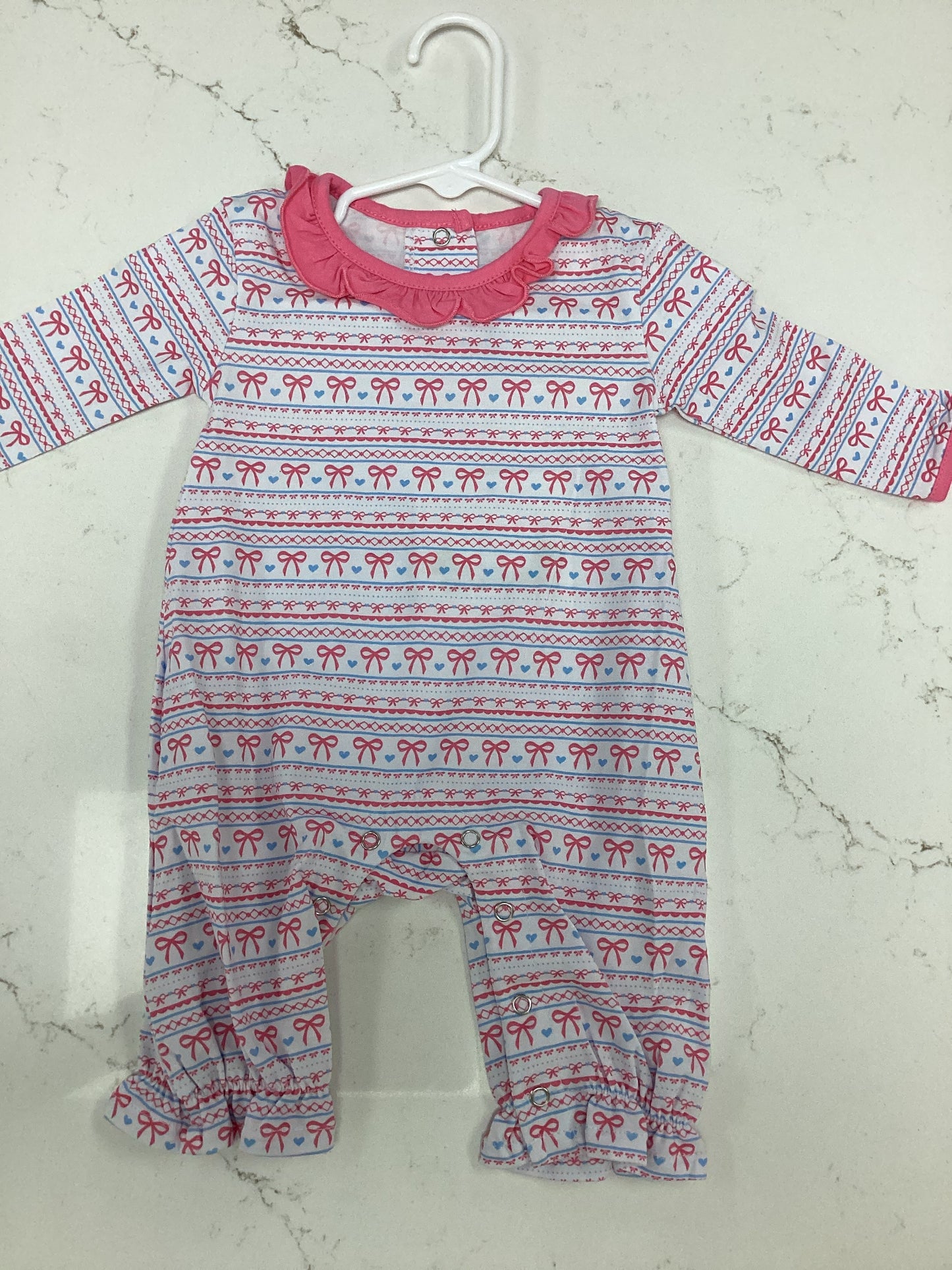 TS Bow Heart Romper