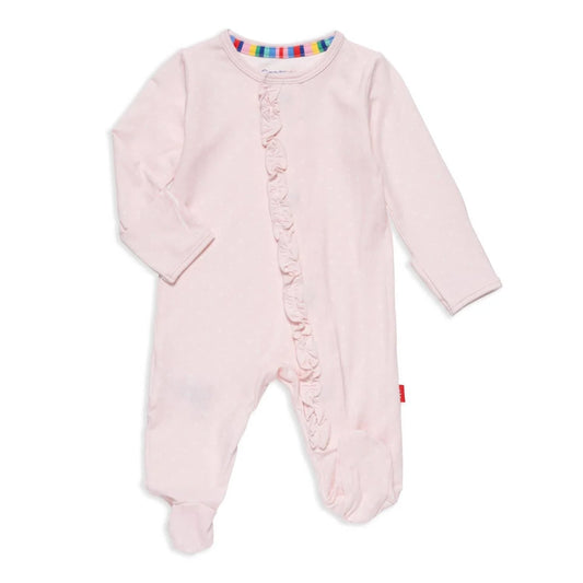 Pin Dot Magnetic Pink Footie