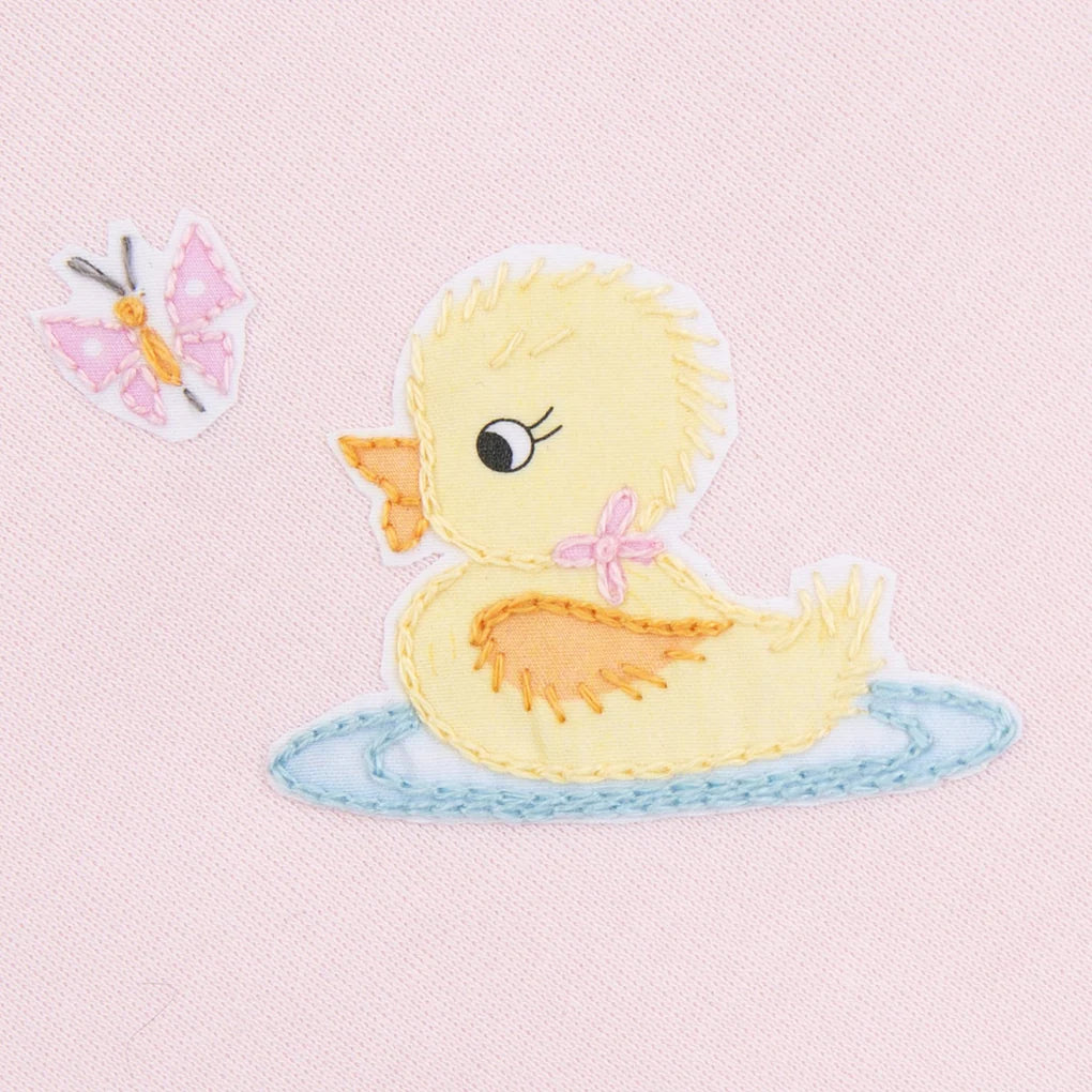 Darling Duck Footie- Light Pink