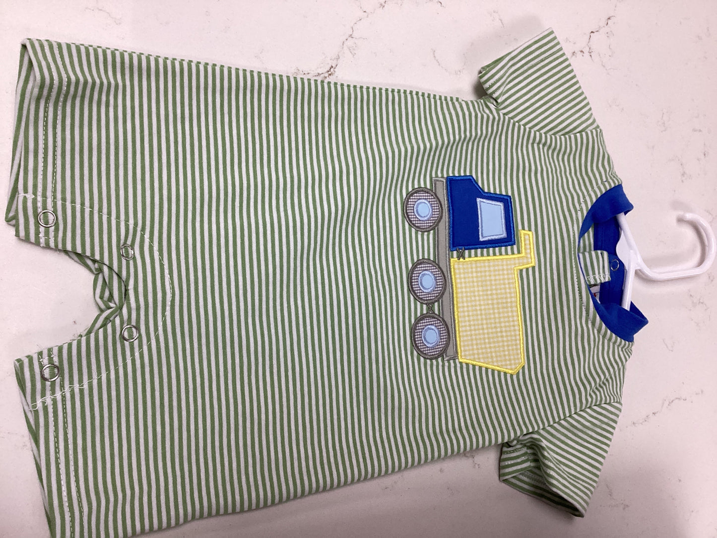 JB Dump Truck Stripe Romper