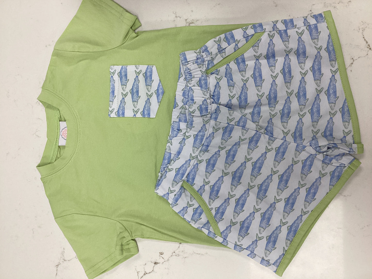 Cypress Row Green and Blue Fish