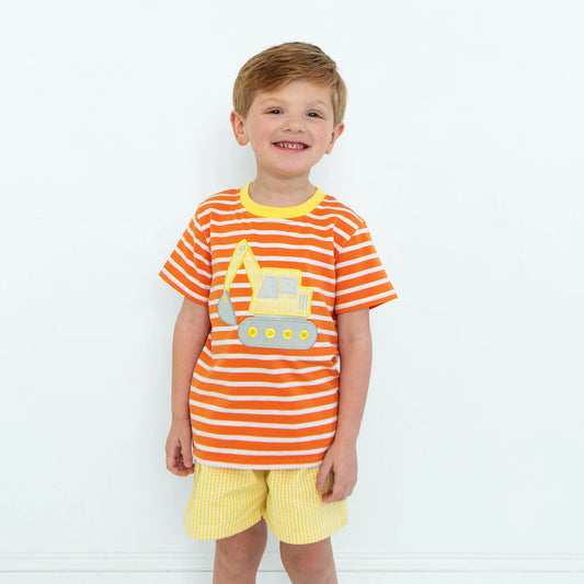 Excavator Applique Short Set