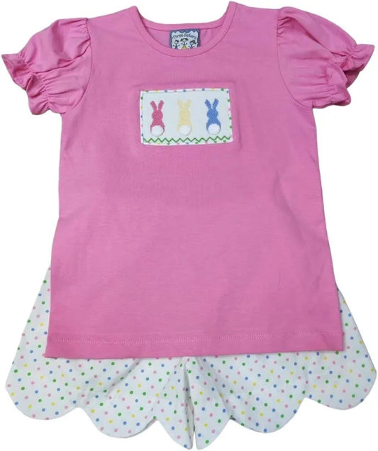 TS Bunny Hop Smocked Short Set