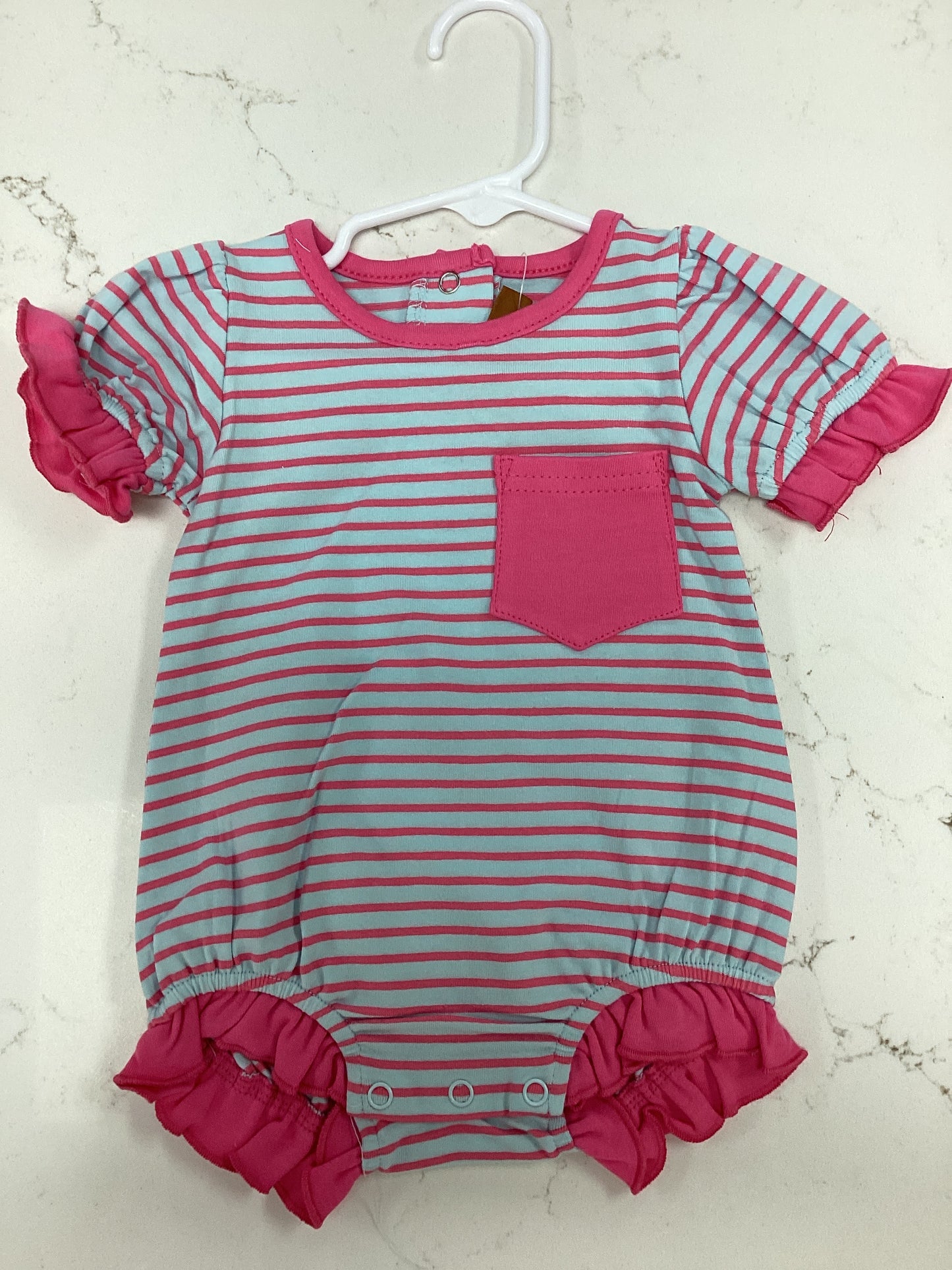 Millie Jay Pink & Blue Striped Bubble