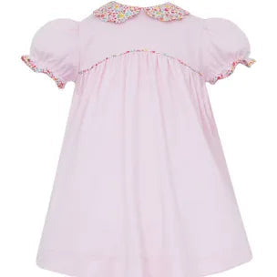 Isabella Pink Knit Dress W/ Floral print