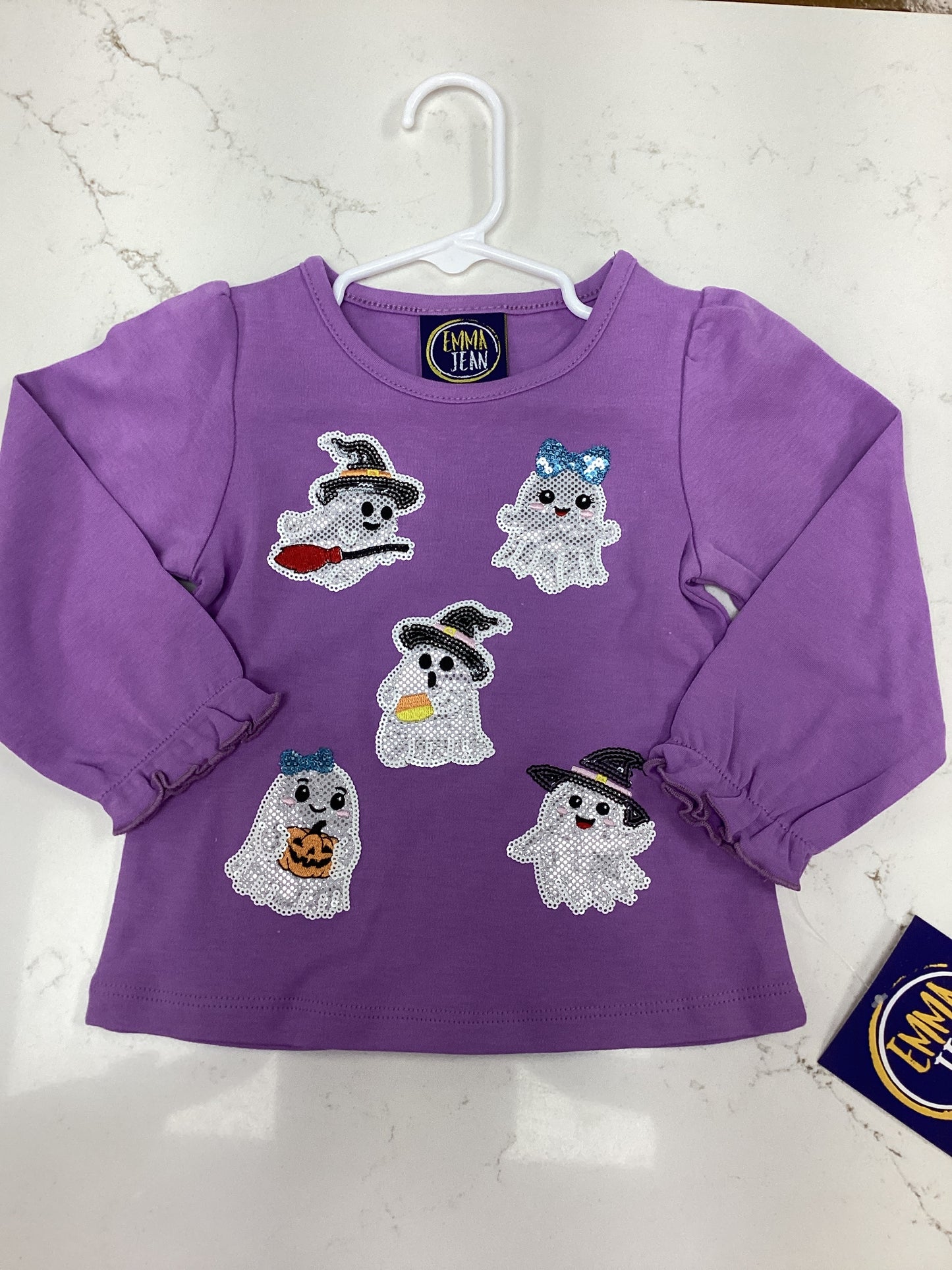 EJ Purple Sequin Ghost LS